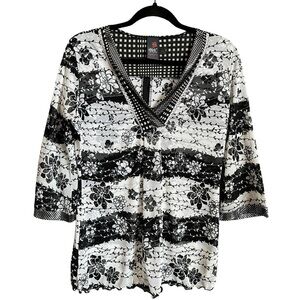 Anac Designed by Kimi Mesh Blouse Top